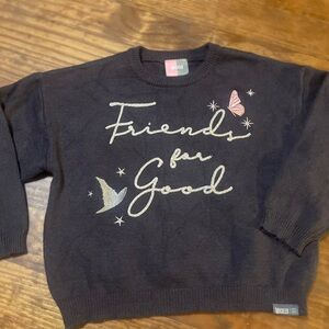 Wicked Sweater Friends for Good with Embroidered Design, Girl’s 5T Winter